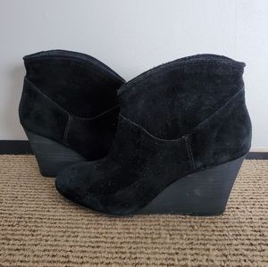 Suede Wedge Ankle Boots